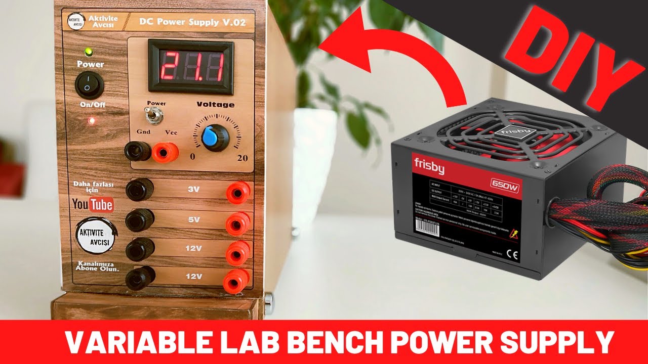 VERY GOOD IDEA👍👍🔋 How  To Make Adjustable Lab Bench Power Supply - PC Power Supply To Lab Bench