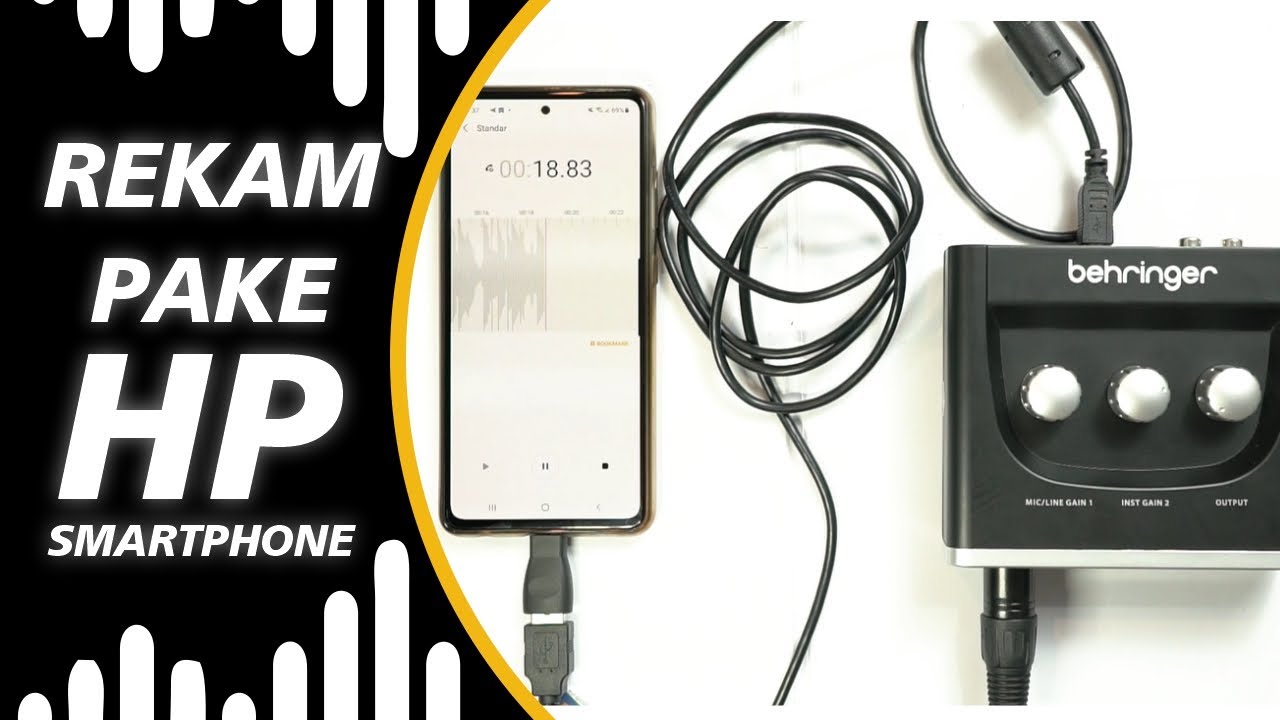 Cara Menyambungkan Sound Card Behringer U-PHORIA UM2 ke Smartphone - Rekam Pake HP & Aplikasi Bawaan
