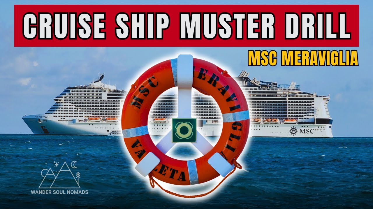 🚢 MSC Cruises Meraviglia Muster Drill | Cruise Safety Instructions 🛟
