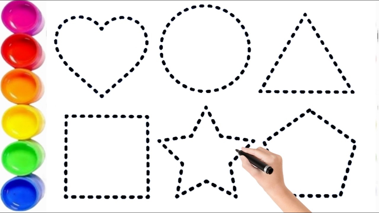 Shapes drawing for kids, Learn 2d shapes, colors for toddlers | Preschool Learning,Educational video