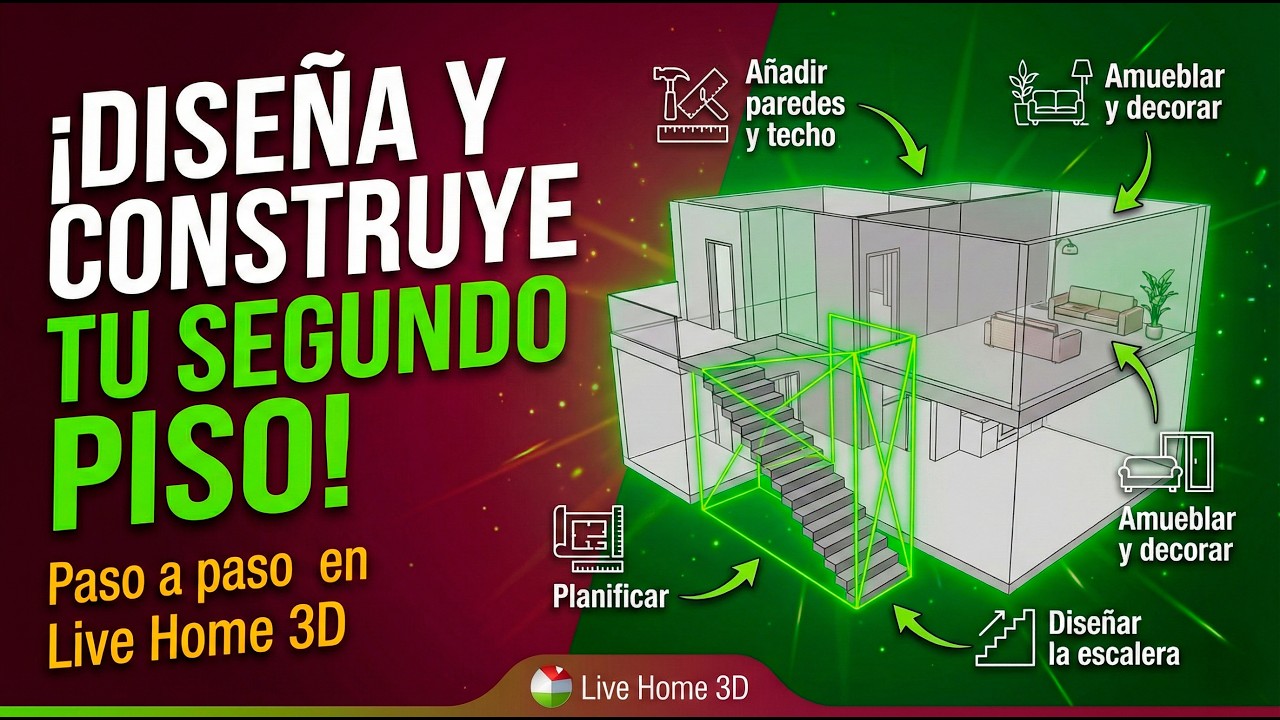 Juntos vamos a hacer tu casa de ensueño con un segundo piso - Tutorial de Live Home 3D