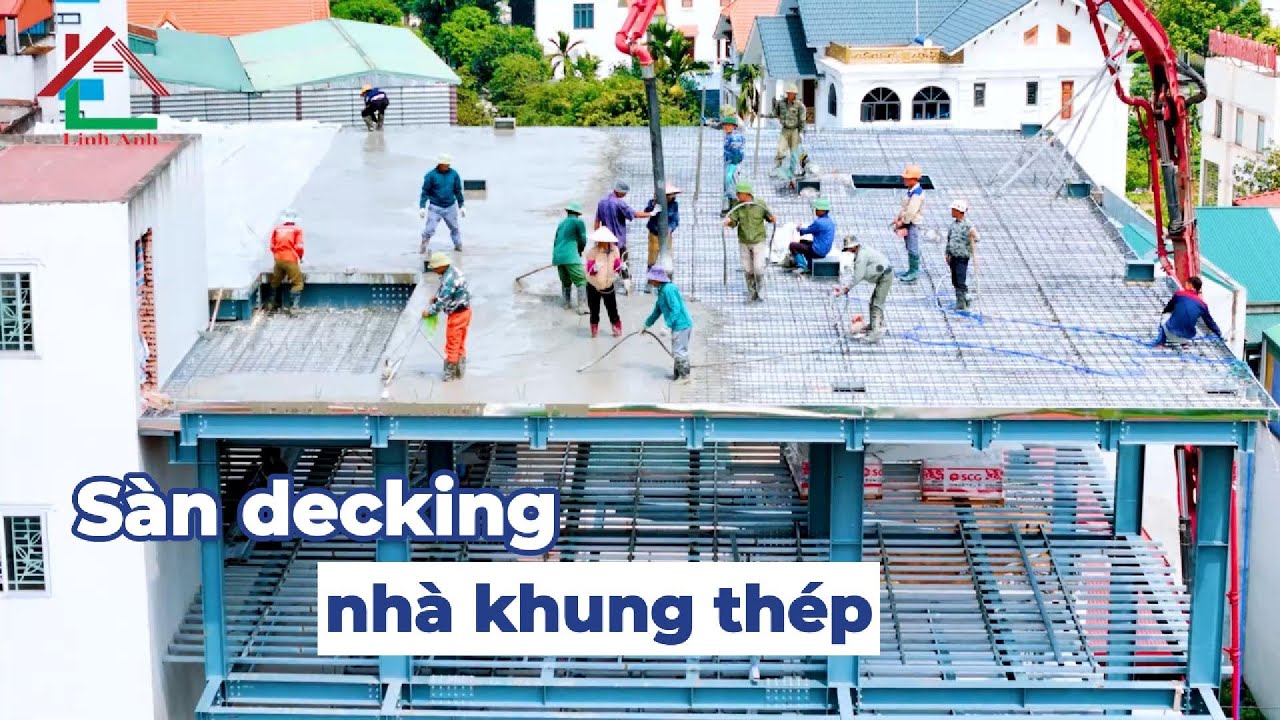 Sàn decking nhà khung thép