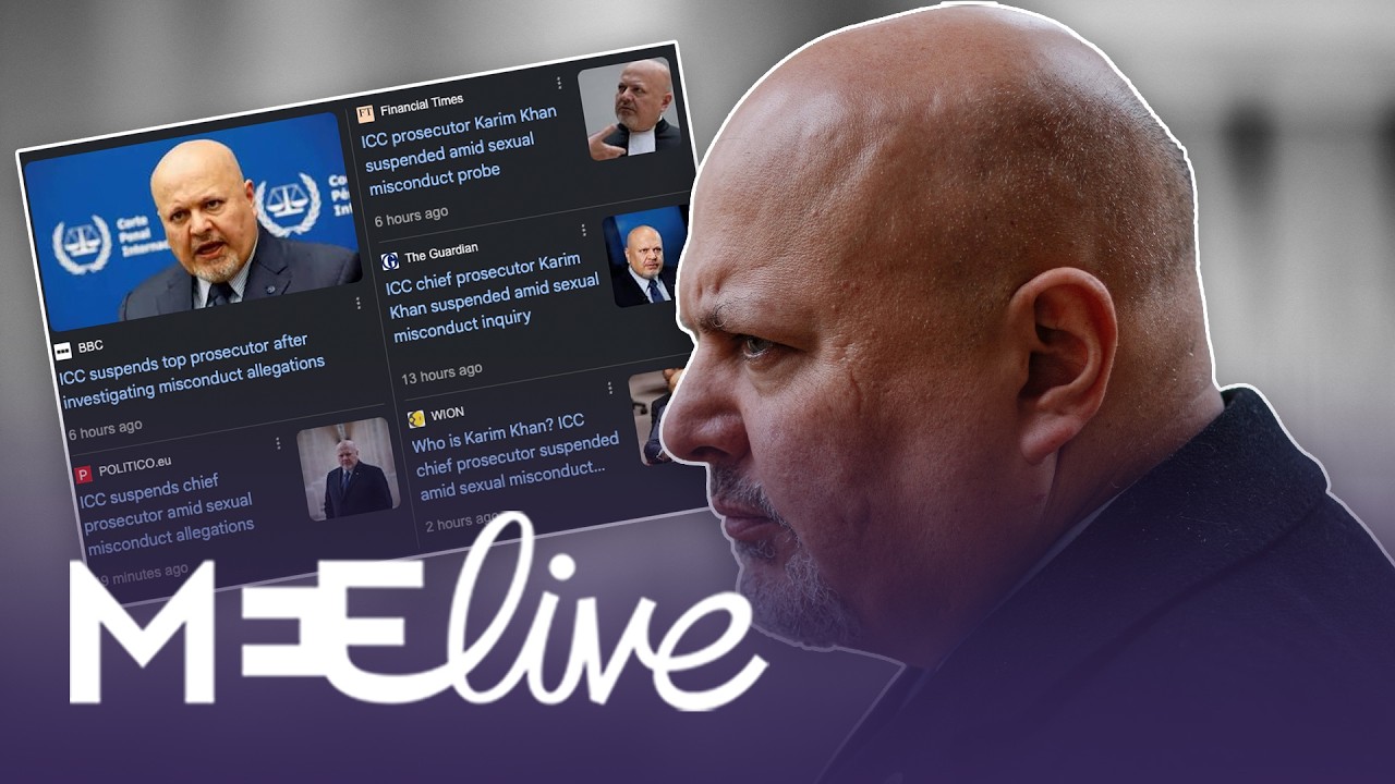 Why was Karim Khan suspended from the ICC?