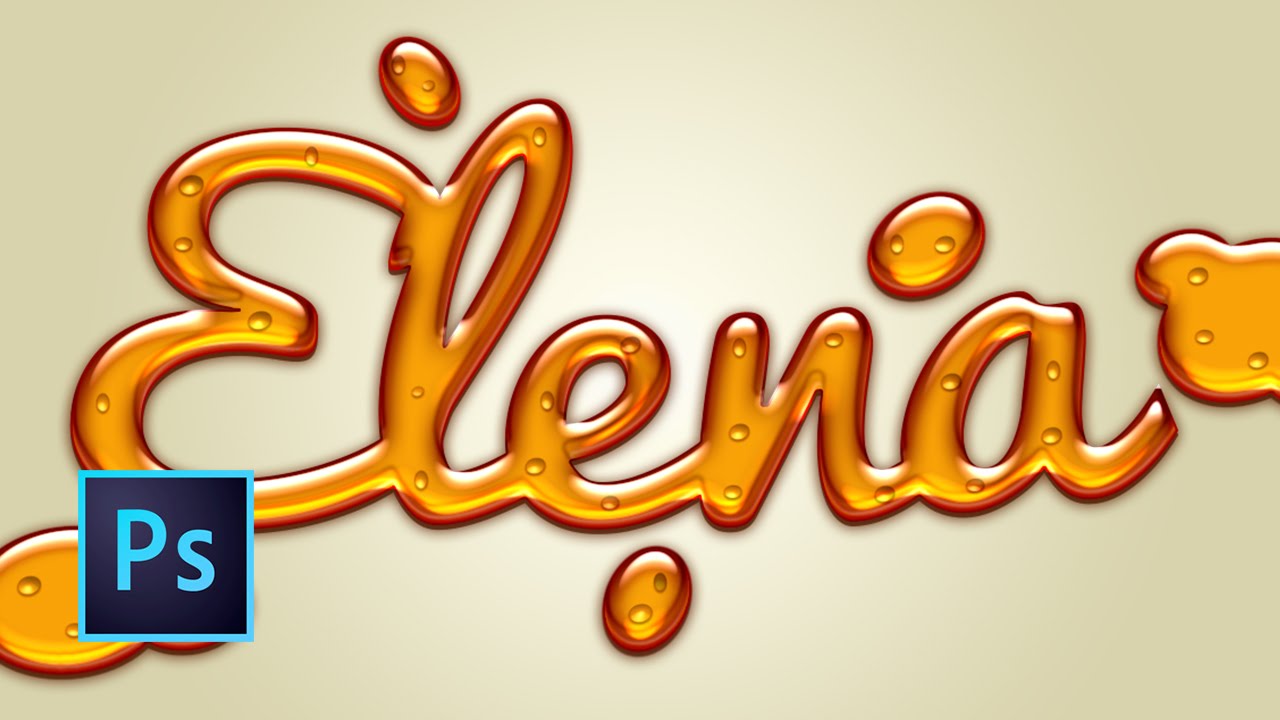 Tutorial Photoshop | Efecto Texto Caramelo | Texto Miel