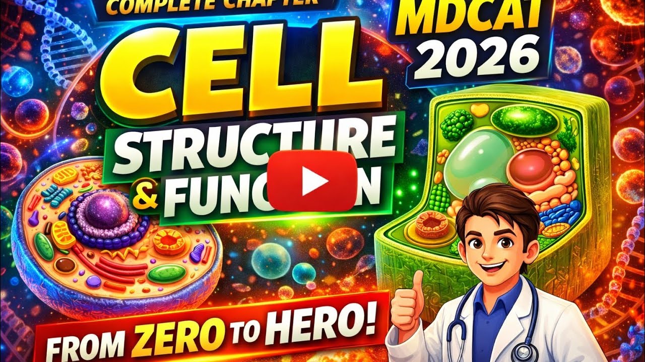 Complete Cell Structure & Function in ONE Video 😱 | MDCAT 2026