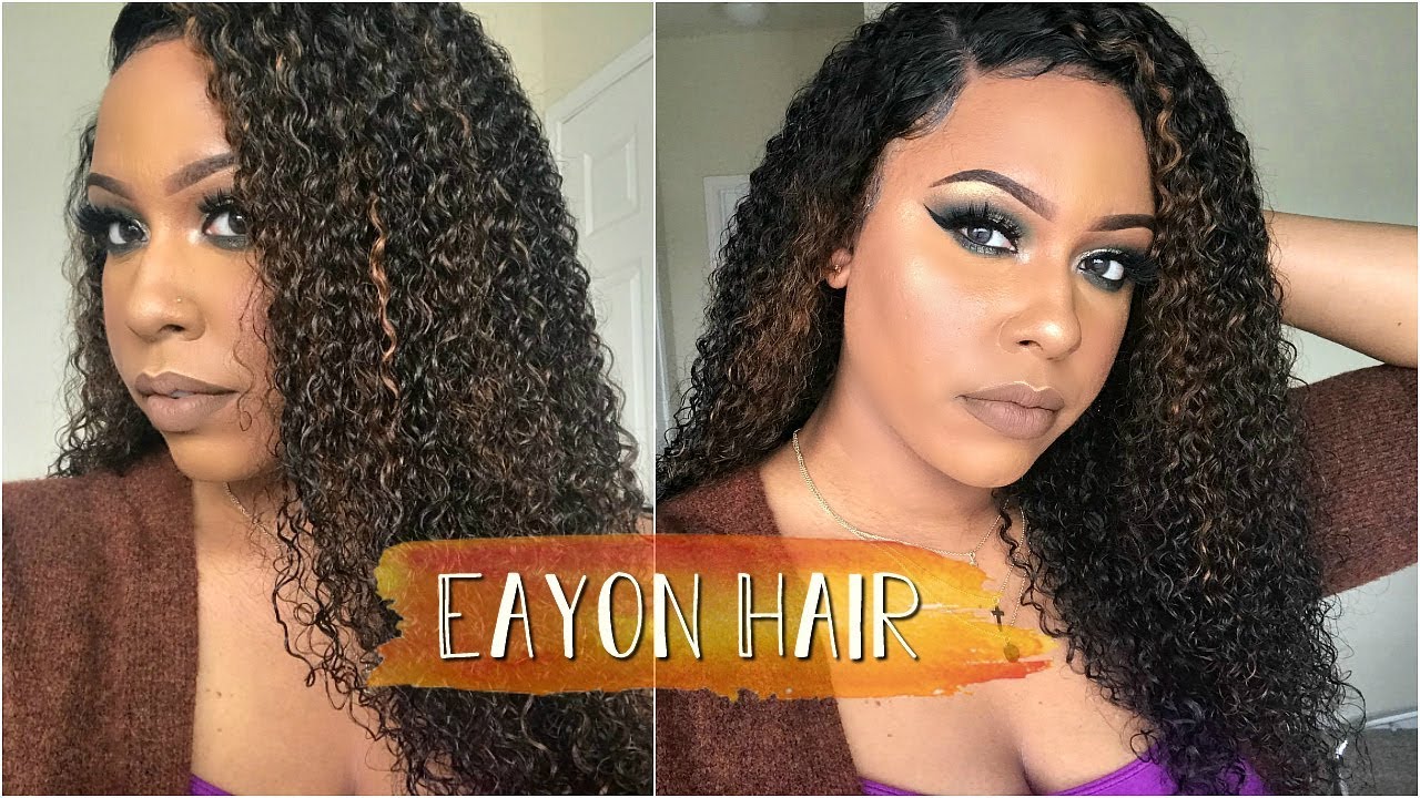 EAYON HAIR | Pre Plucked Brazilian Curly Wig | Application, & Initial Review | TheHeartsandcake90