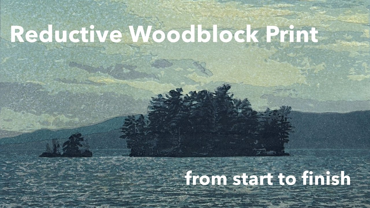 Reductive Woodblock: from start to finish. #woodblockprinting #mokuhanga #woodcut