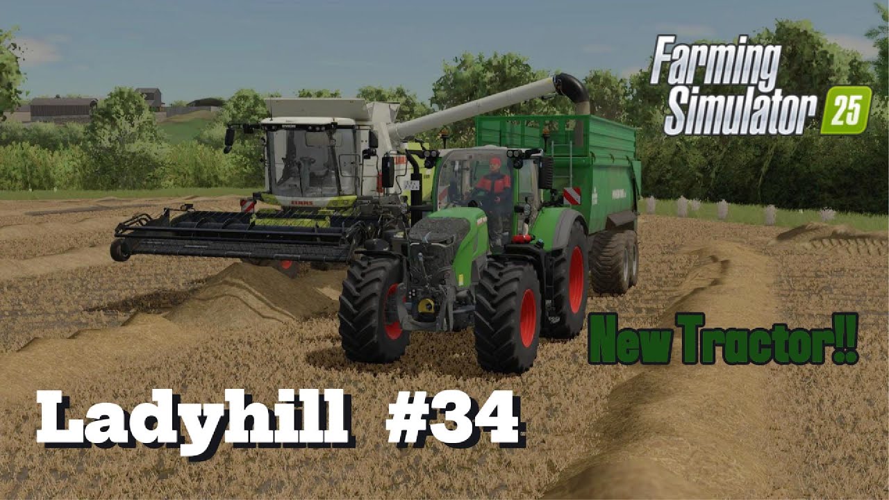 Harvesting Barley and New Tractor!! Ladyhill Fs25 Timelapse Ep34