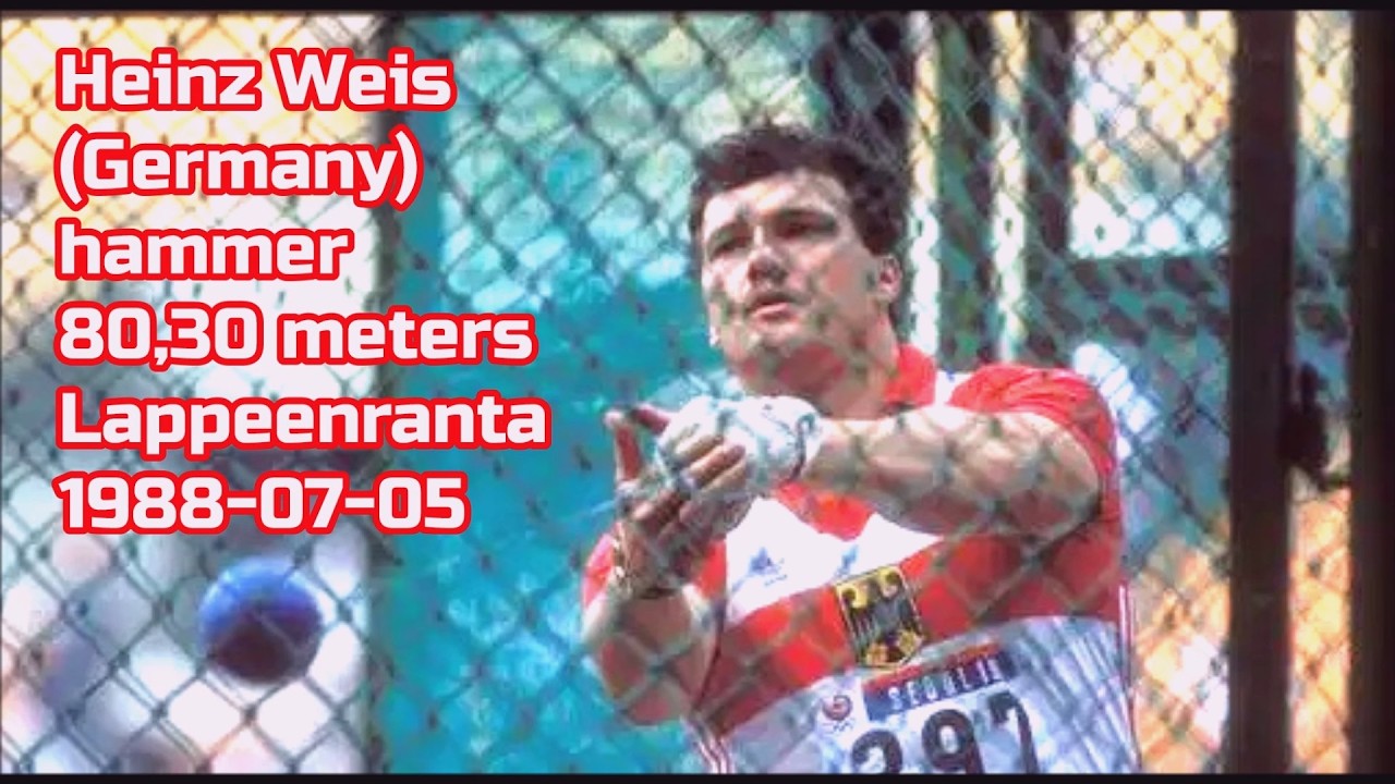 Heinz Weis (Germany) hammer 80.30 meters at Lappeenranta 1988-07-05