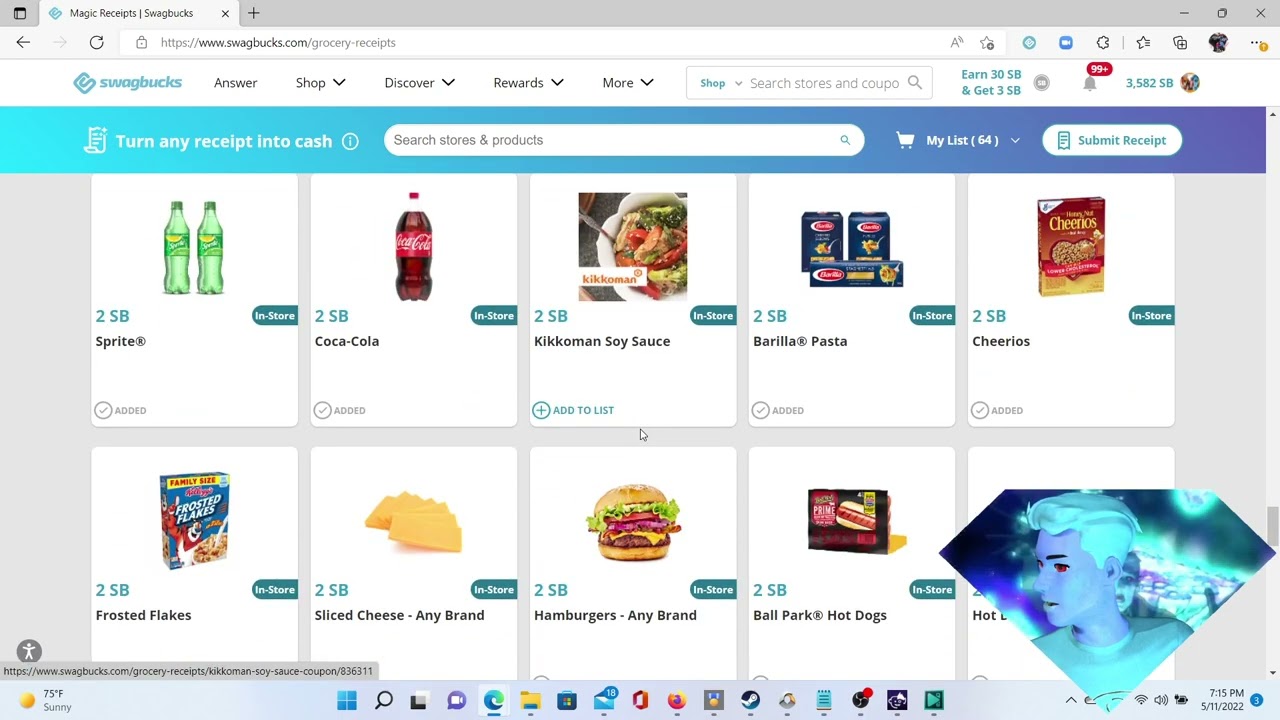Swagbucks Magic Receipts for cash back