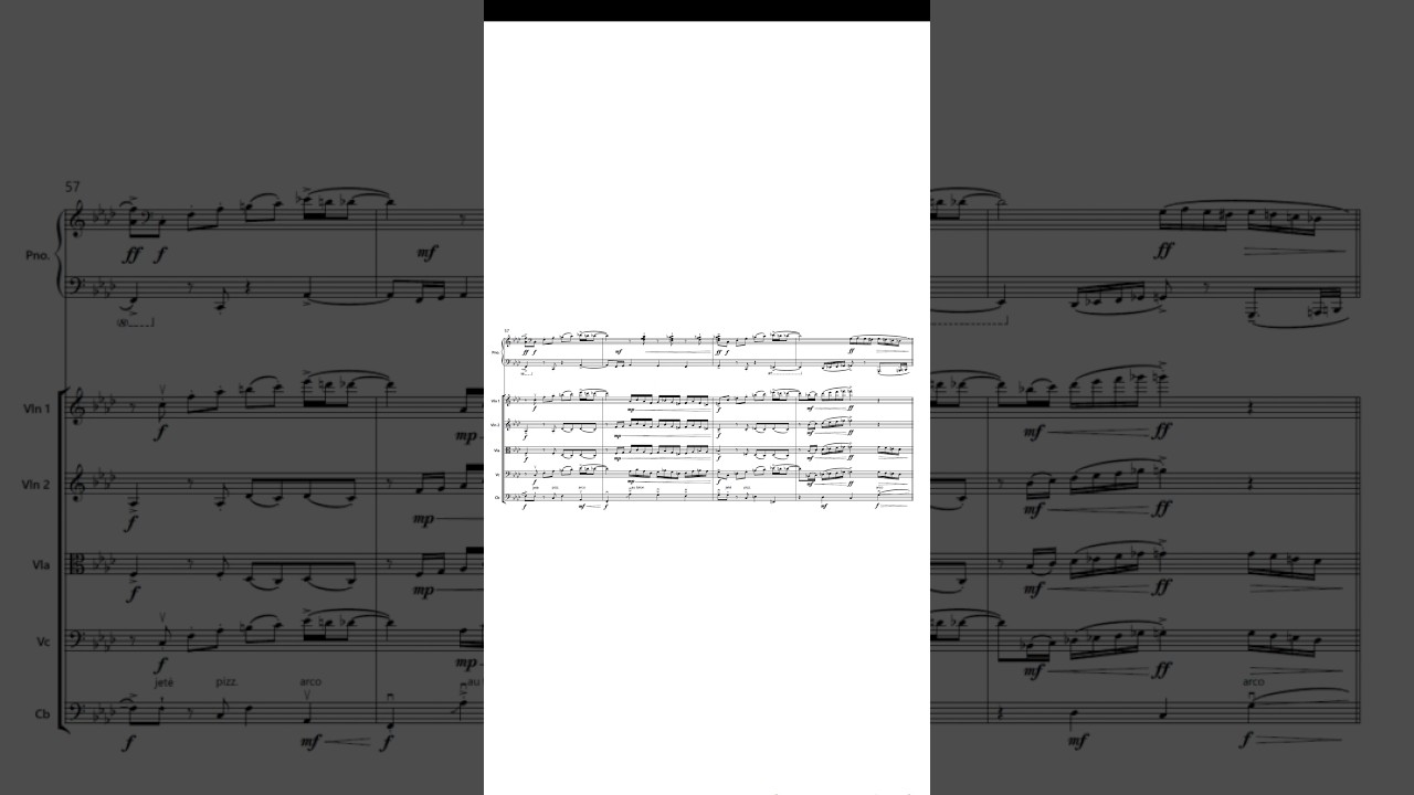 Pablo Ruz - Adi&oacute;s Nonino Excerpt, String Sextet Arrangement; #shorts
