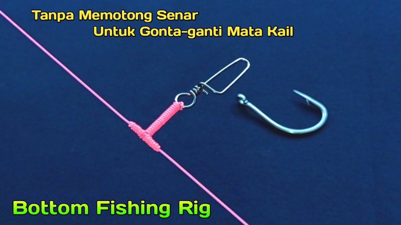 Rangkaian pancing dasaran - Bebas gonta-ganti mata kail