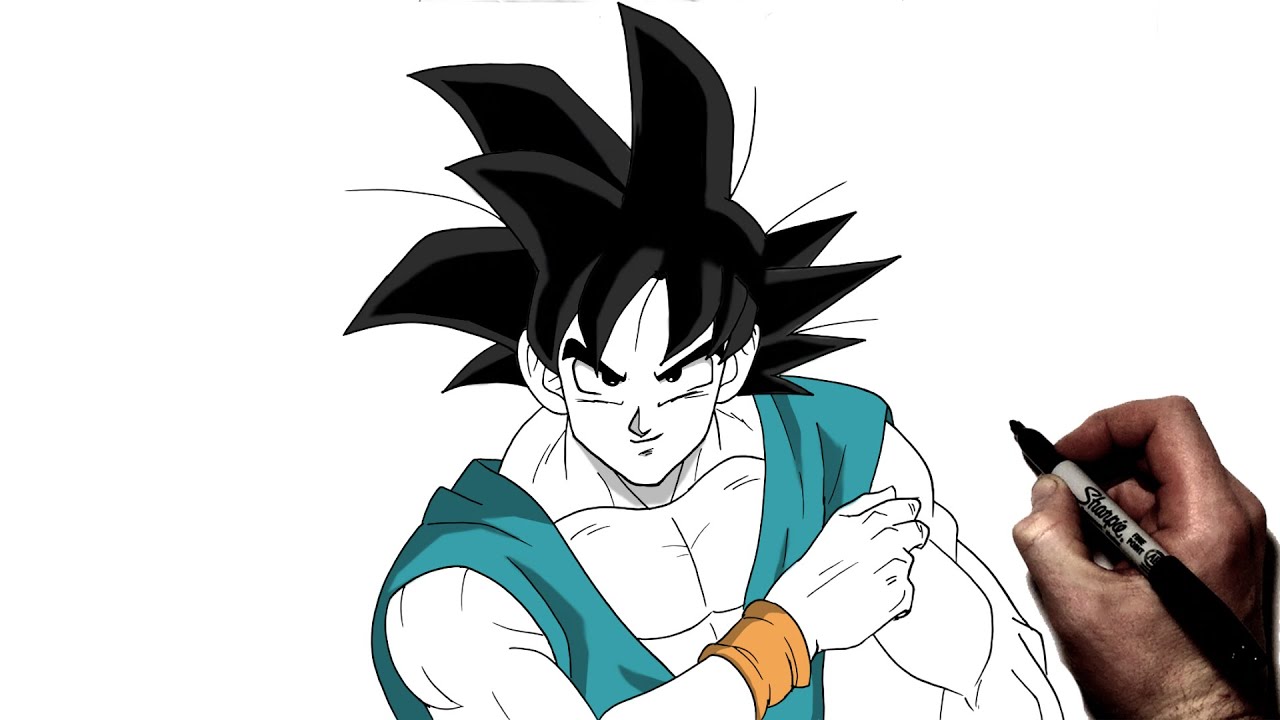 How To Draw Goku (End of Z) | Step By Step | Dragon Ball