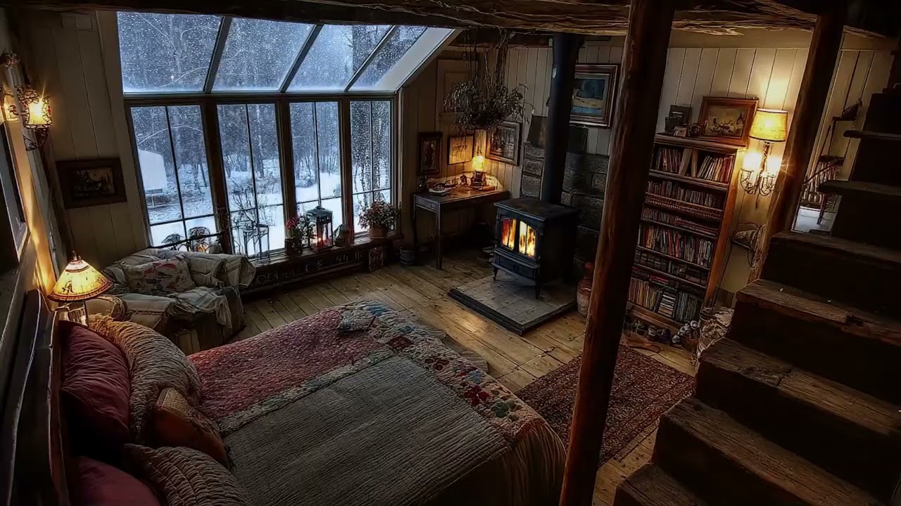 Embers Breathing Under a Family Quilt | Cozy Fireplace Sounds for Deep Rest and Soft Reflection
