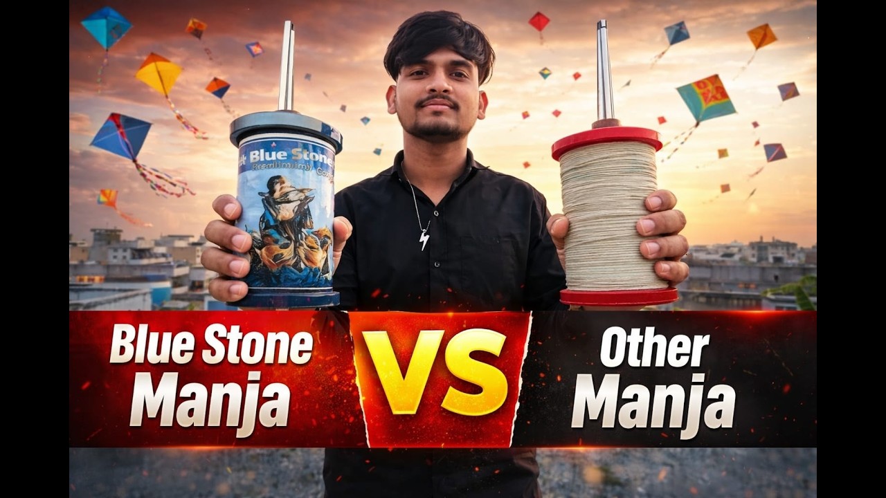 1 पतंग और आसमान साफ़ 2026 | Blue stone Manja testing | Ak seasonable