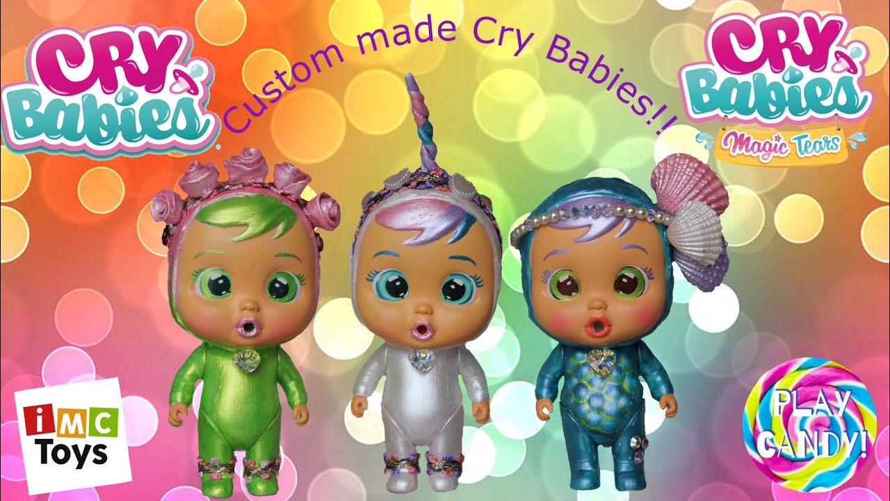 BRAND NEW - Cry Babies Magic Tears! Custom MERMAID, UNICORN & FLOWER dolls!