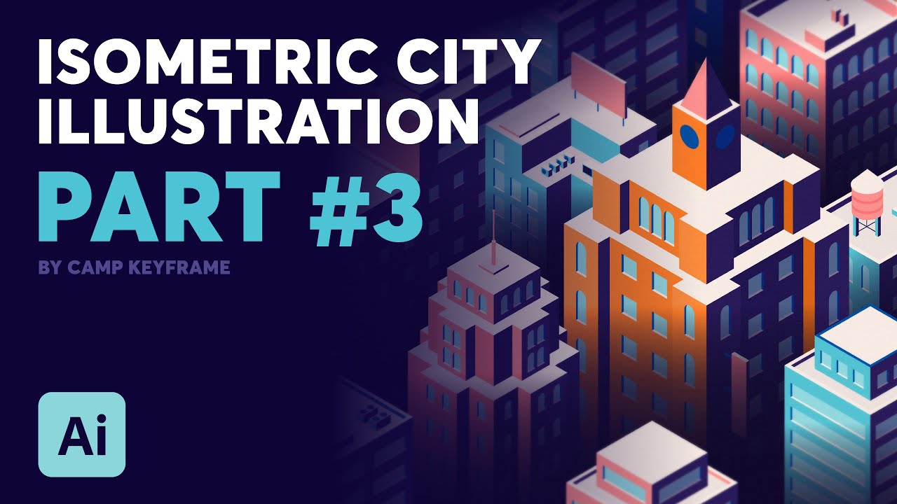 Isometric City Illustration - Tutorial PART #3