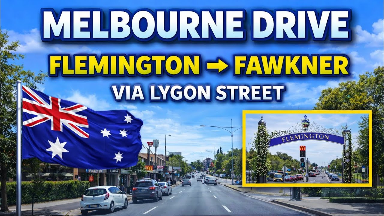 Flemington to Fawkner via Lygon Street | Real Melbourne Suburb Drive | No Commentary POV #drive