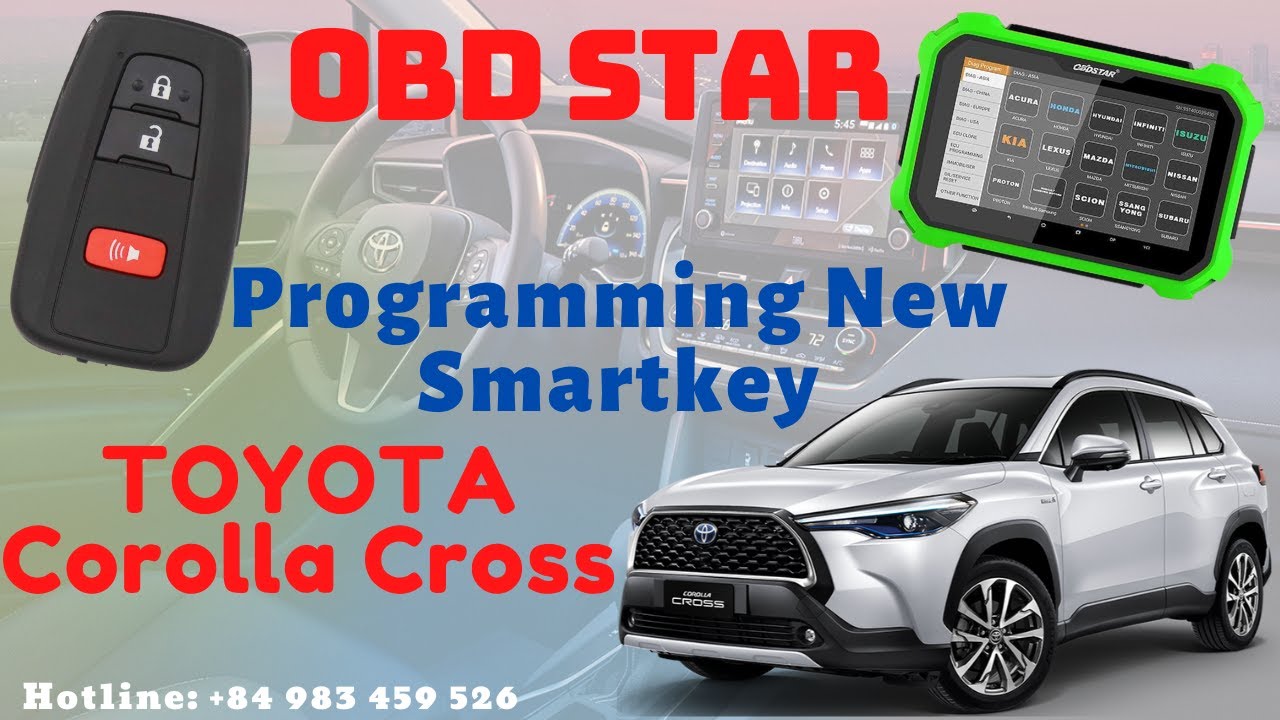 How to programming new smart key 4A Toyota Corolla Cross with OBDSTAR and CanDirect Kit