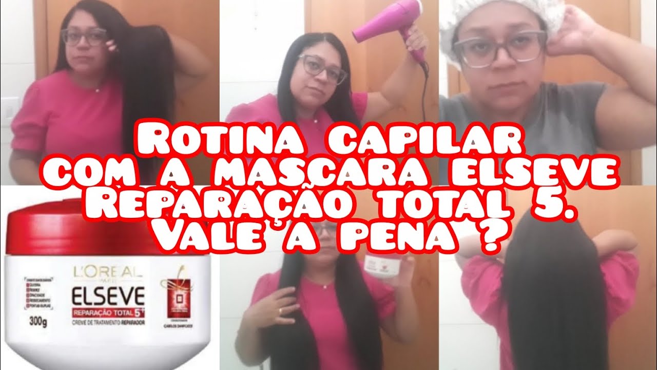 ROTINA CAPILAR COM A MÁSCARA ELSEVE REPARAÇÃO TOTAL 5.VALE A PENA?MENOS QUEBRA?MAIS MACIEZ?