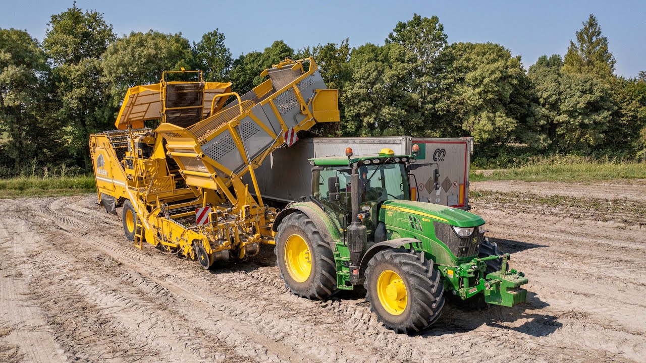 Уборка картофеля 🥔 John Deere 6155R + ОДЕЖДА Keiler 2 | Погода в Массиньяни