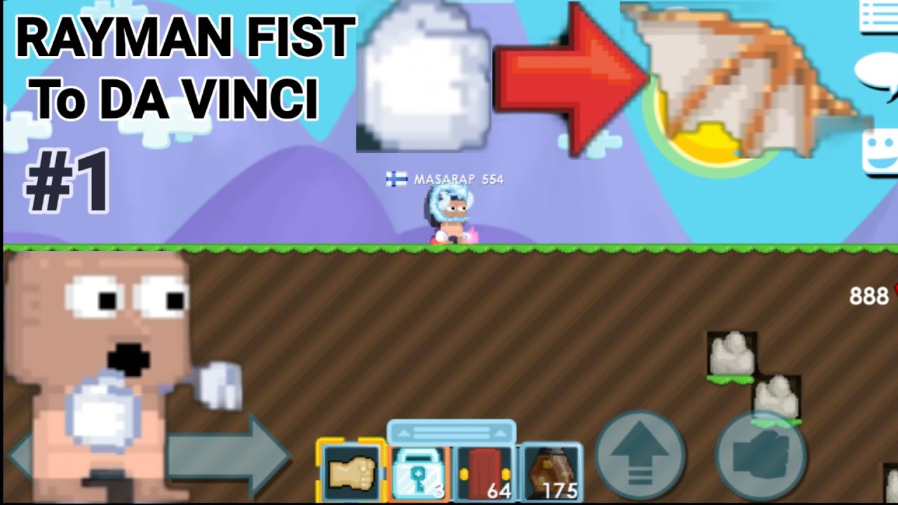 GETTING 3 DIAMOND LOCK In 1 DAY (EASY PROFIT) RAYMAN FIST TO DA VINCI WINGS #1 - Growtopia