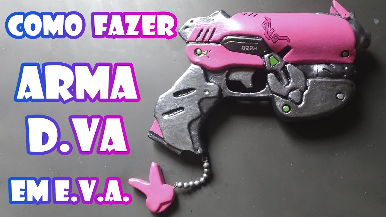 COMO FAZER -  Arma D.VA Overwatch - Blizzard - Tudo em E.V.A. - Tutorial Cosplay - Faça Você Mesmo