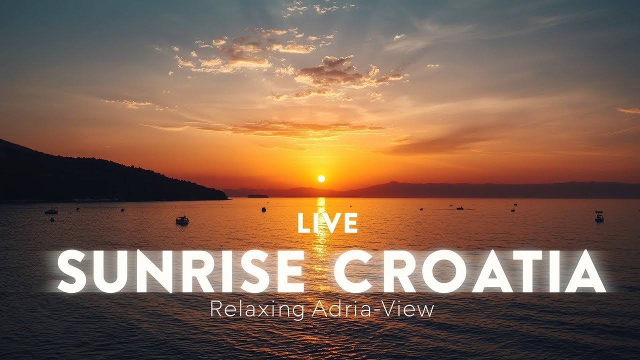 🔴 LIVE: Beautiful Sunrise in Croatia | Relaxing Adriatic Sea View 🌅🇭🇷