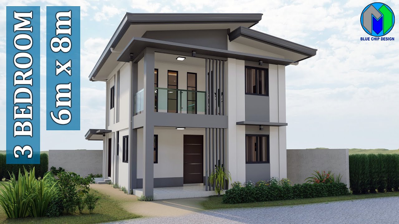 Two Storey House Design (6x8m - 48sqm)