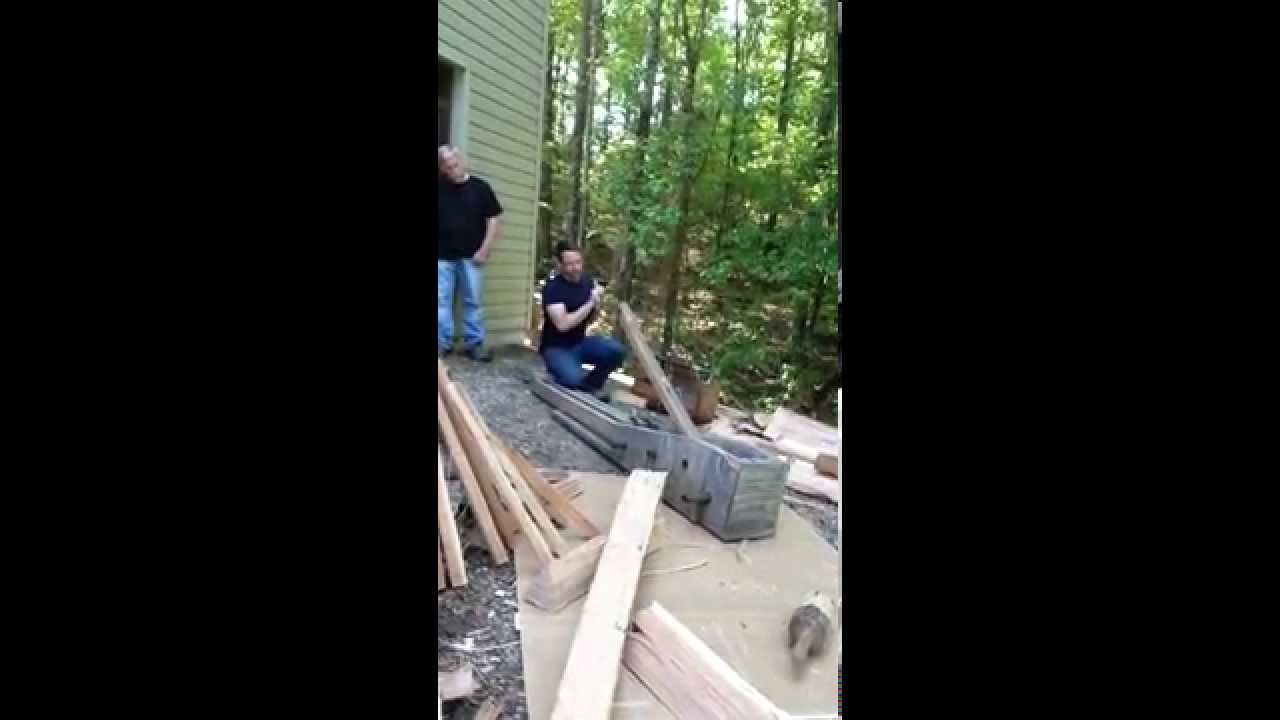Peter Galbert Riving Out a Bow with a Froe For Steambending - Windsor Chairmaking