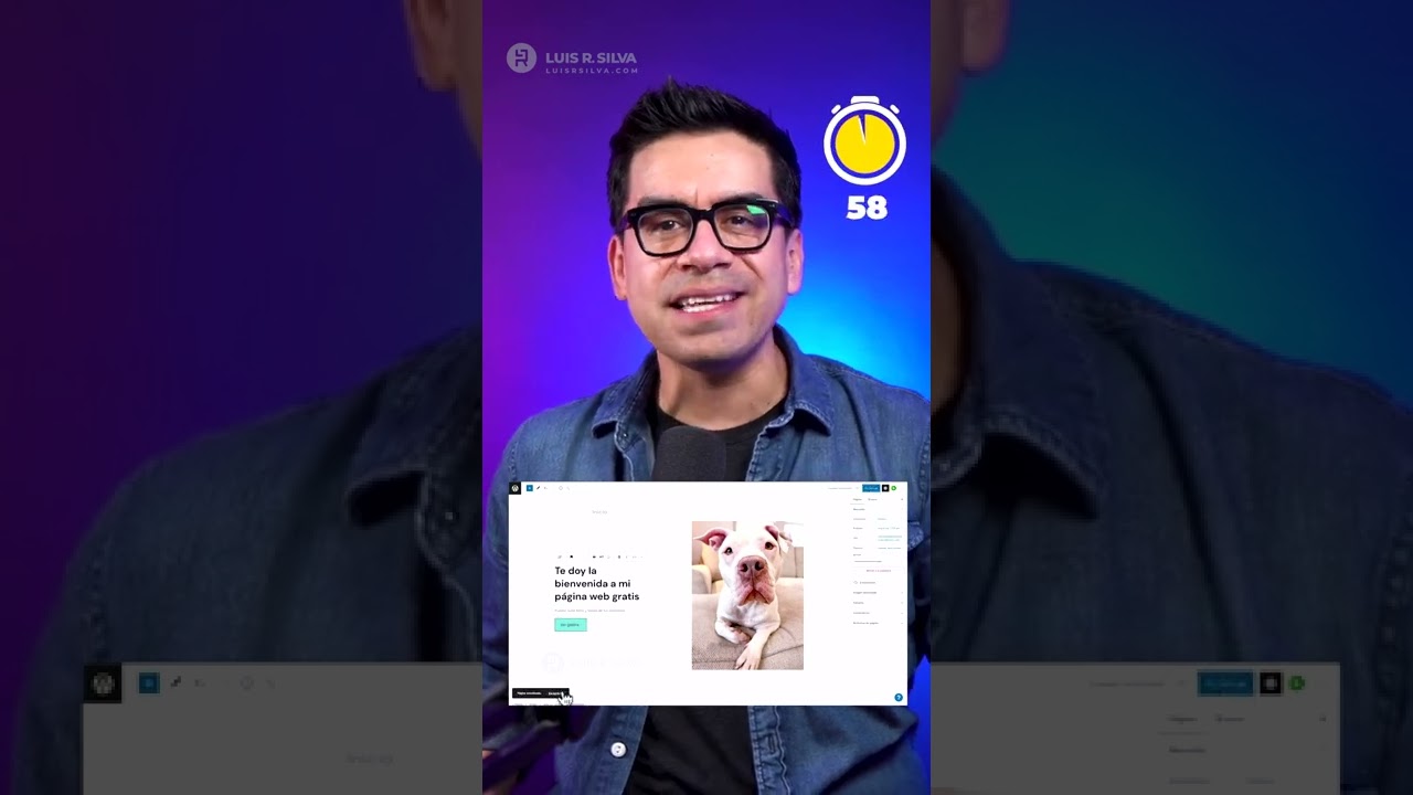🥇C&oacute;mo crear una P&Aacute;GINA WEB GRATIS en 57 segundos 🚀 Tutorial actual 2022  ✅ #shorts #luisrsilva
