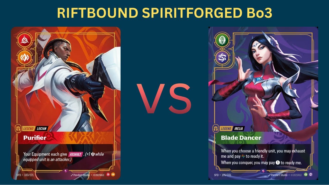 Riftbound TCG Arena Spiritforged Testing - Lucian Vs Irelia Bo3