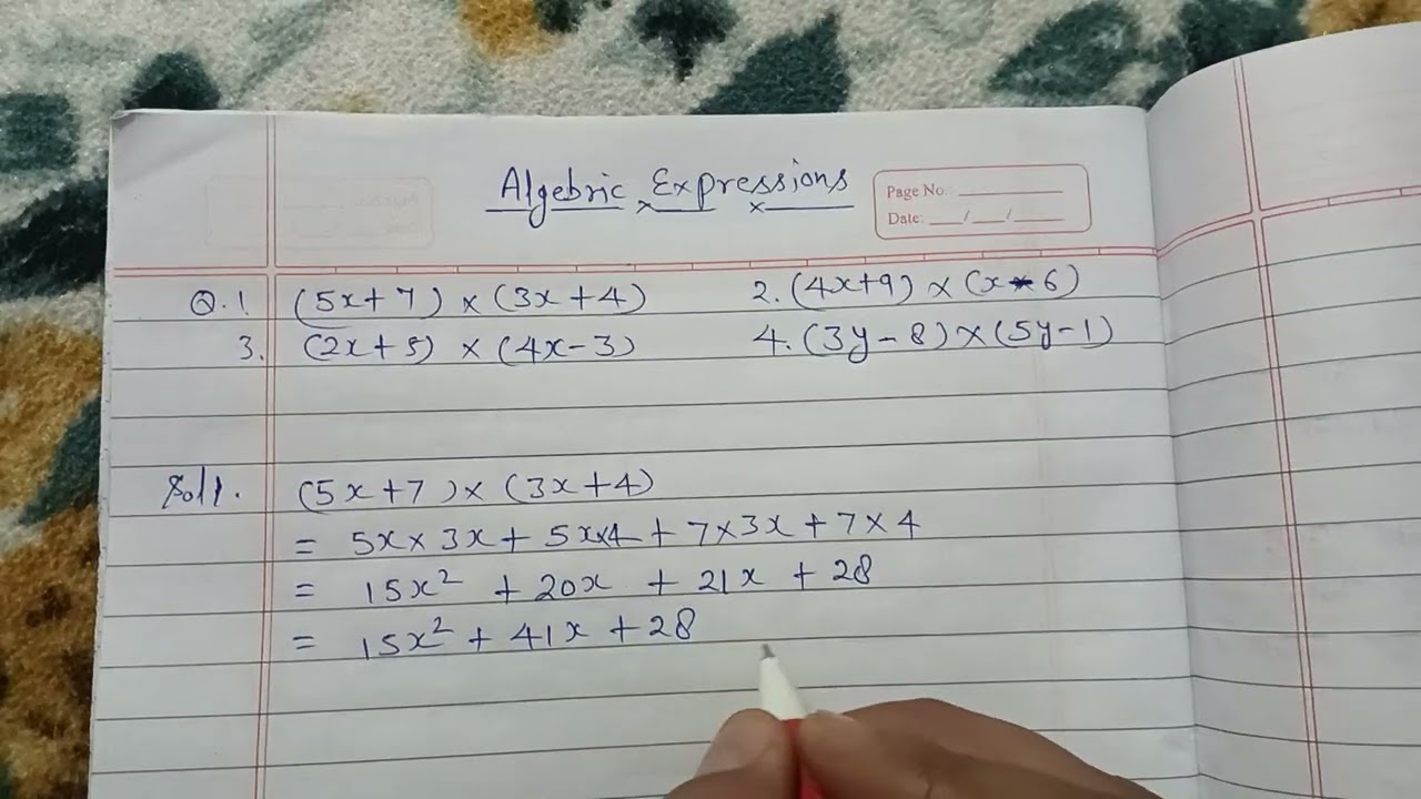 How to solve Algebraic expressions 