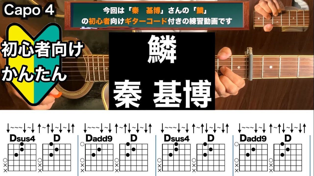 鱗/秦基博/ギター/コード/弾き語り/初心者向け/簡単