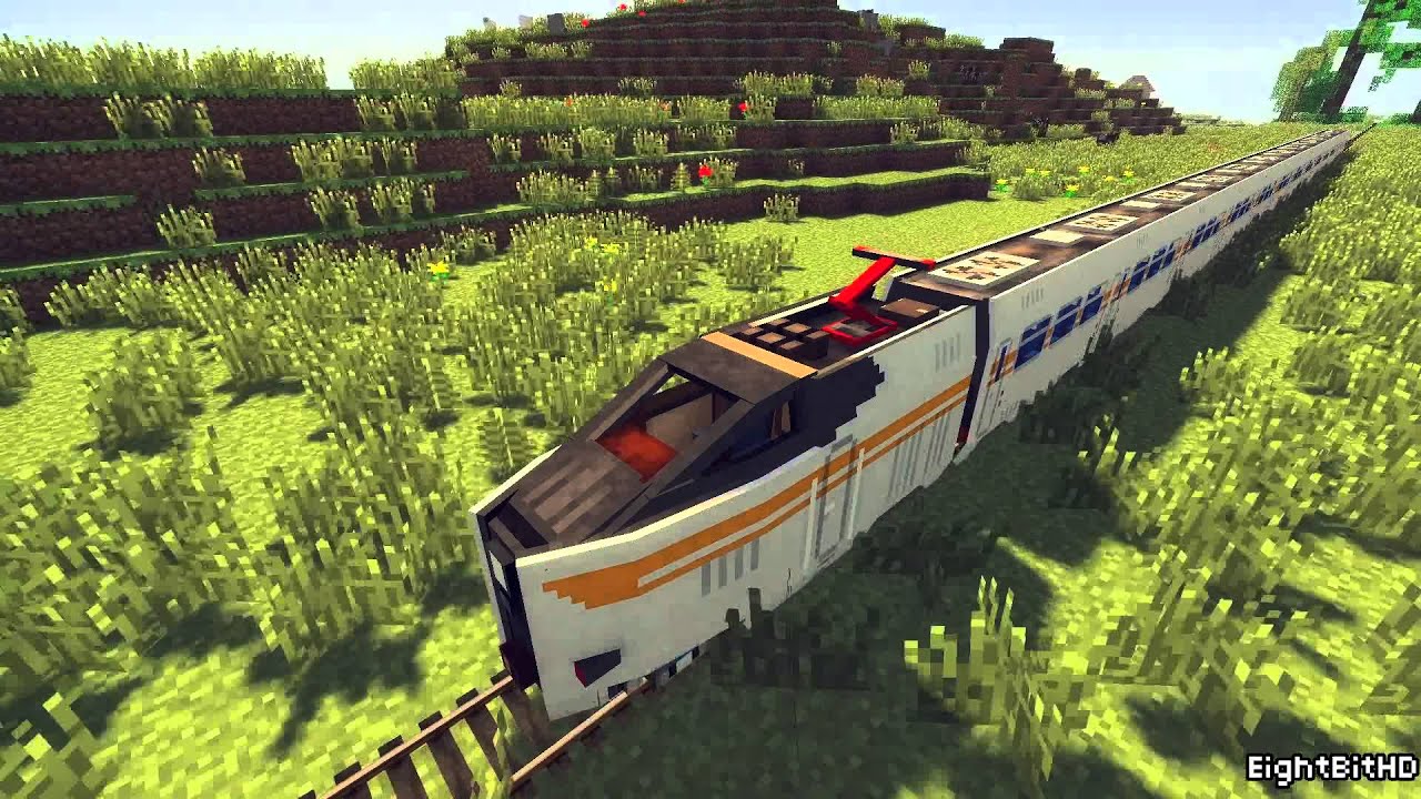 Minecraft - TrainCraft - HD1080p Locomotive Gameplay #1