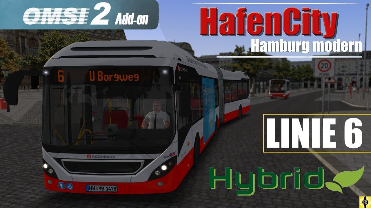 OMSI 2 [60 FPS] - HAMBURG HAFEN-CITY Linie 6 im VOLVO 7900 LH - Let's Play Omsi 2 [#411]