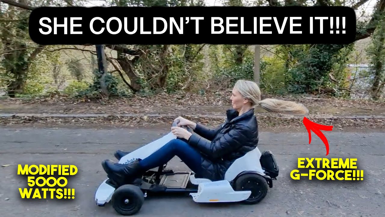 SHE COULDN'T BELIEVE THE POWER OF MY MODIFIED NINEBOT GOKART!!!
