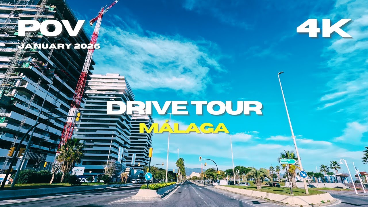 [4K] Málaga Spain 🇪🇸 Driving Seafront from West to East | La Térmica to Pedregalejo 🌴☀️