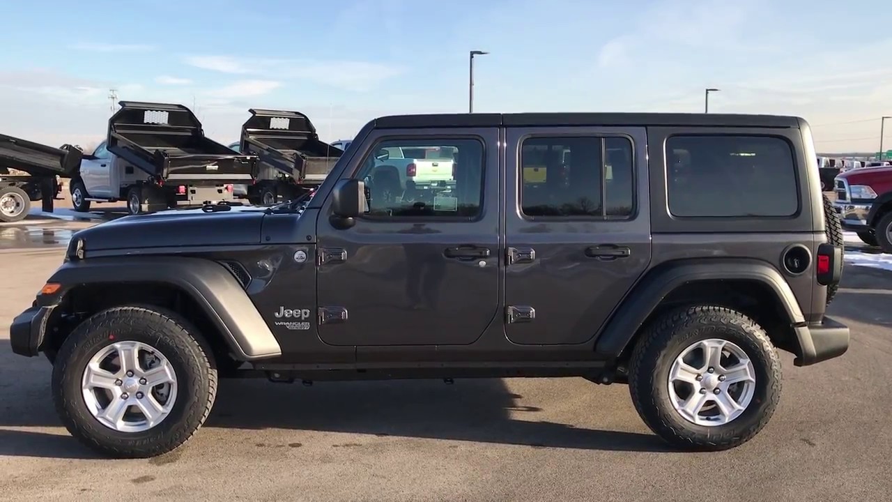 ALL NEW 2018 JEEP WRANGLER JL 4 DOOR UNLIMITED JL SPORT WALK AROUND REVIEW WRANGLER GRANITE CRYSTAL