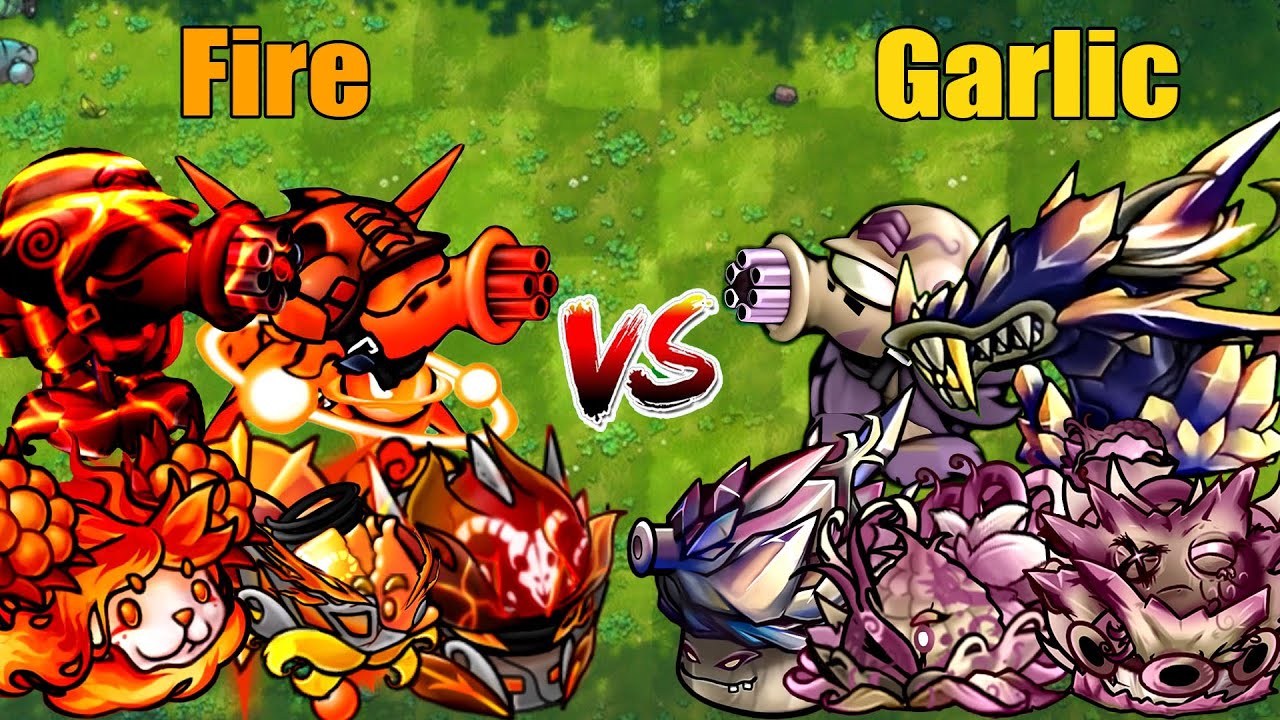 PVZ 1 Fusion 3.1 Challenge!! Team Fire VS Team Garlic VS 300 Zombie Random - Who Will Win?