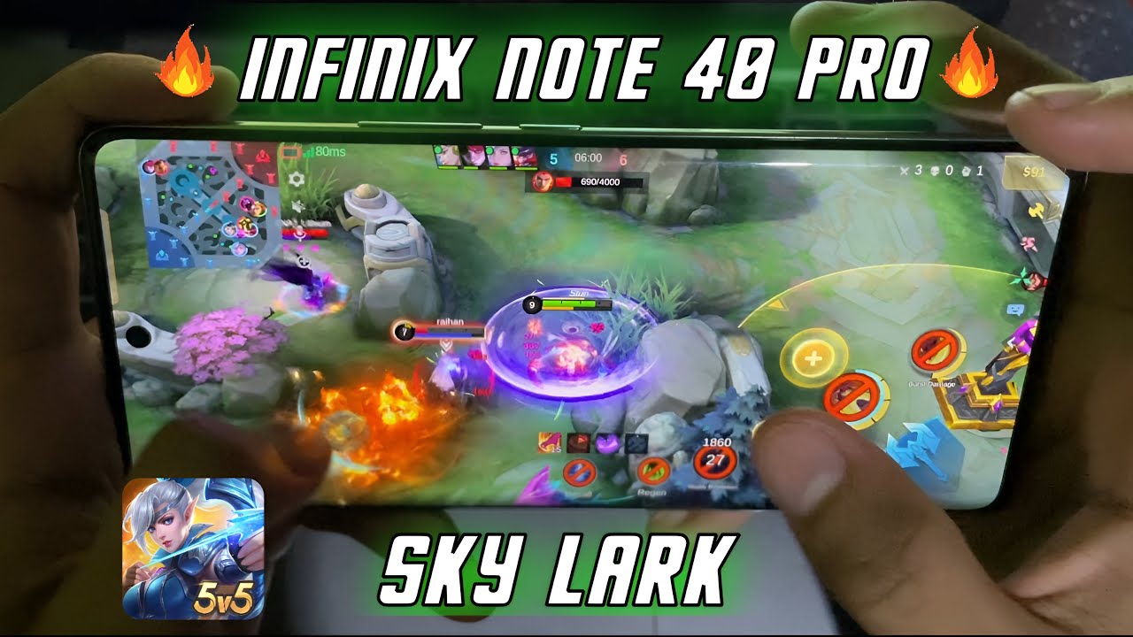Fanny test on infinix note 40 Pro Mobile Legends | Dimensity 7020