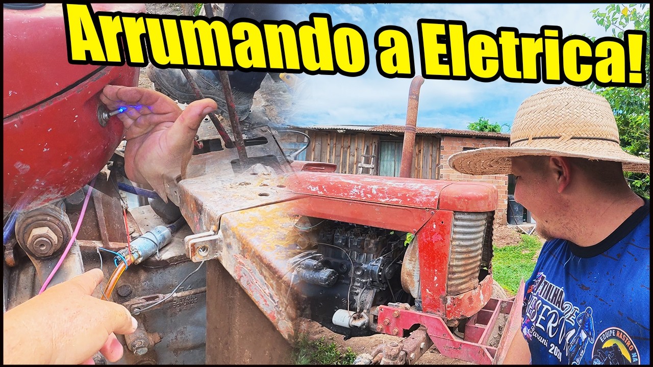 ARRUMANDO UM POUCO DA ELETRICA DO NOSSO TRATOR! MASSEY FERGUSON 85 TURBO!