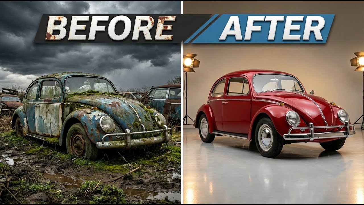 ASMR Car Restoration | 1964 Volkswagen Beetle – Abandoned to Brand New