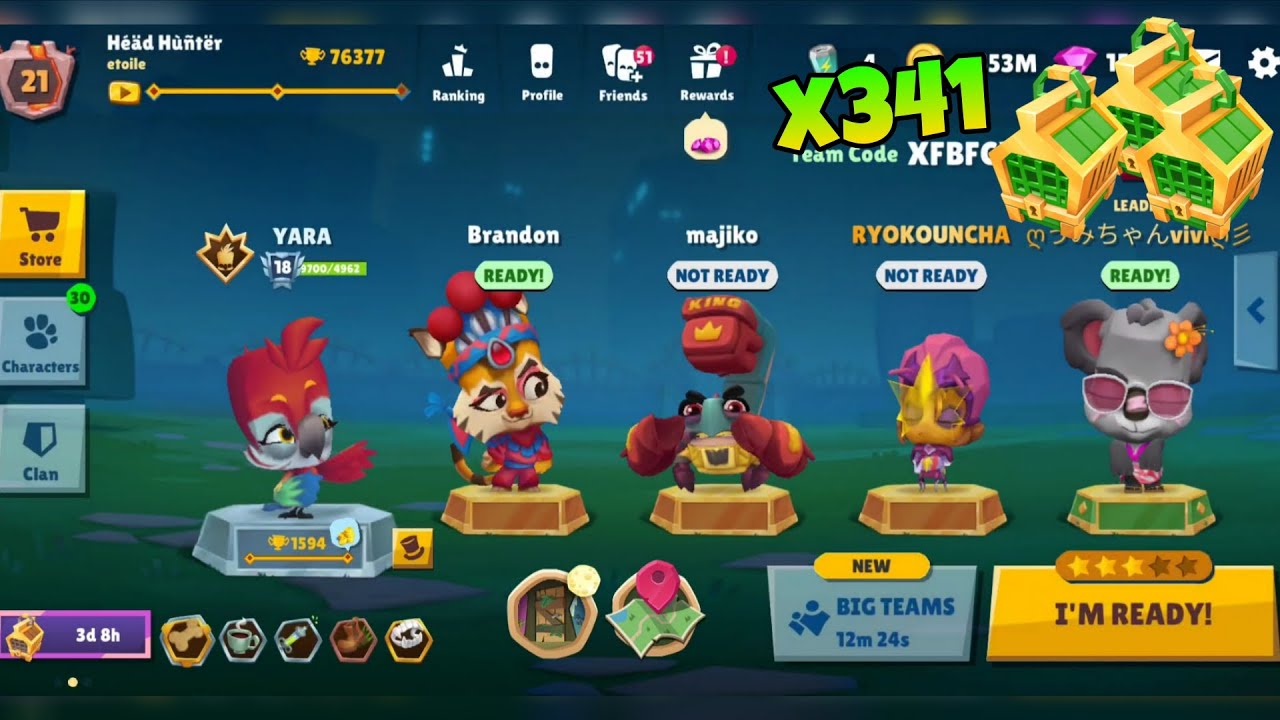 Zooba Squad Yara Jade Rocky Suzy Caly All Crate 20 Level Encore Gameplay