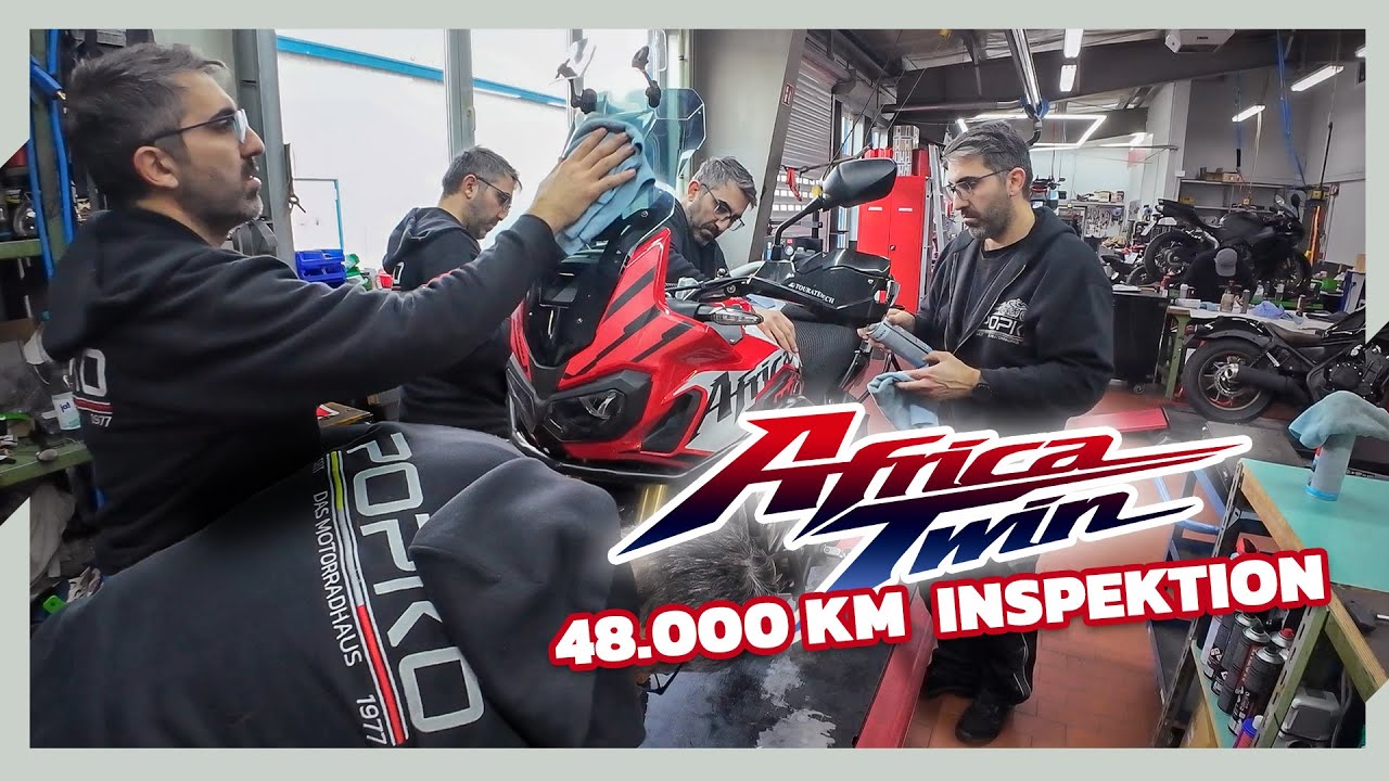 Honda Africa Twin 48.000 km-Inspektion was wird gemacht? DCT • Motorradinspektion bei POPKO