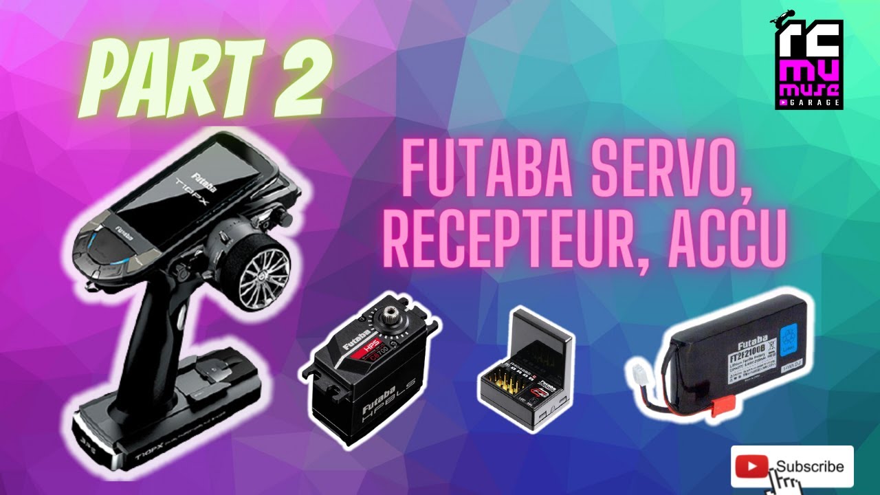 Radio Futaba T10PX suite plus servo HPS CB700, accu radio and more