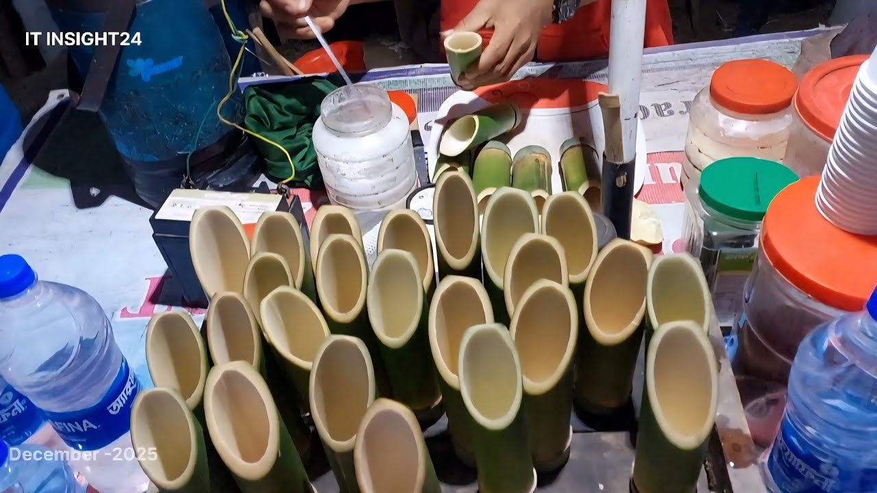 Bamboo Tea Making in Sajek Valley 🌿 | বাঁশে চা তৈরি | Traditional Hill Tea | Bangla Vlog
