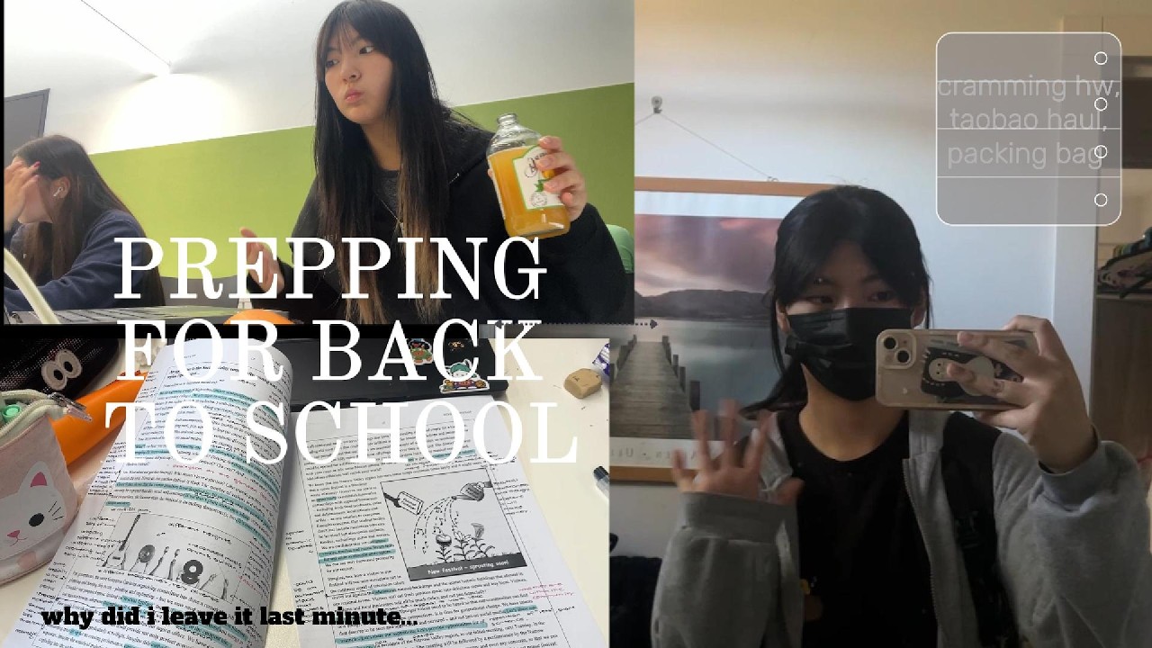 Prepping for year 12: cramming hw, taobao haul, organising bag