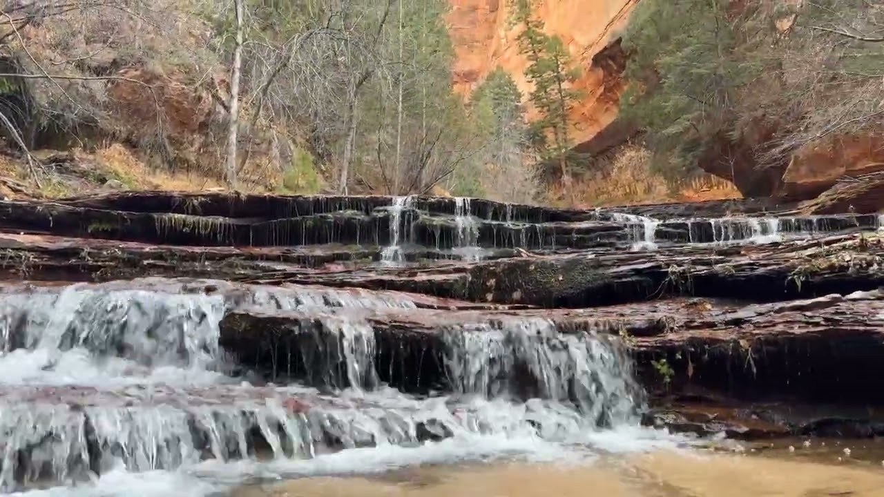 Zion National Park Wterfalls in the Subway