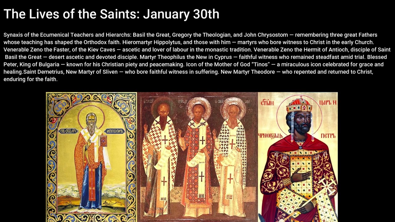The Lives of the Saints - January 30th